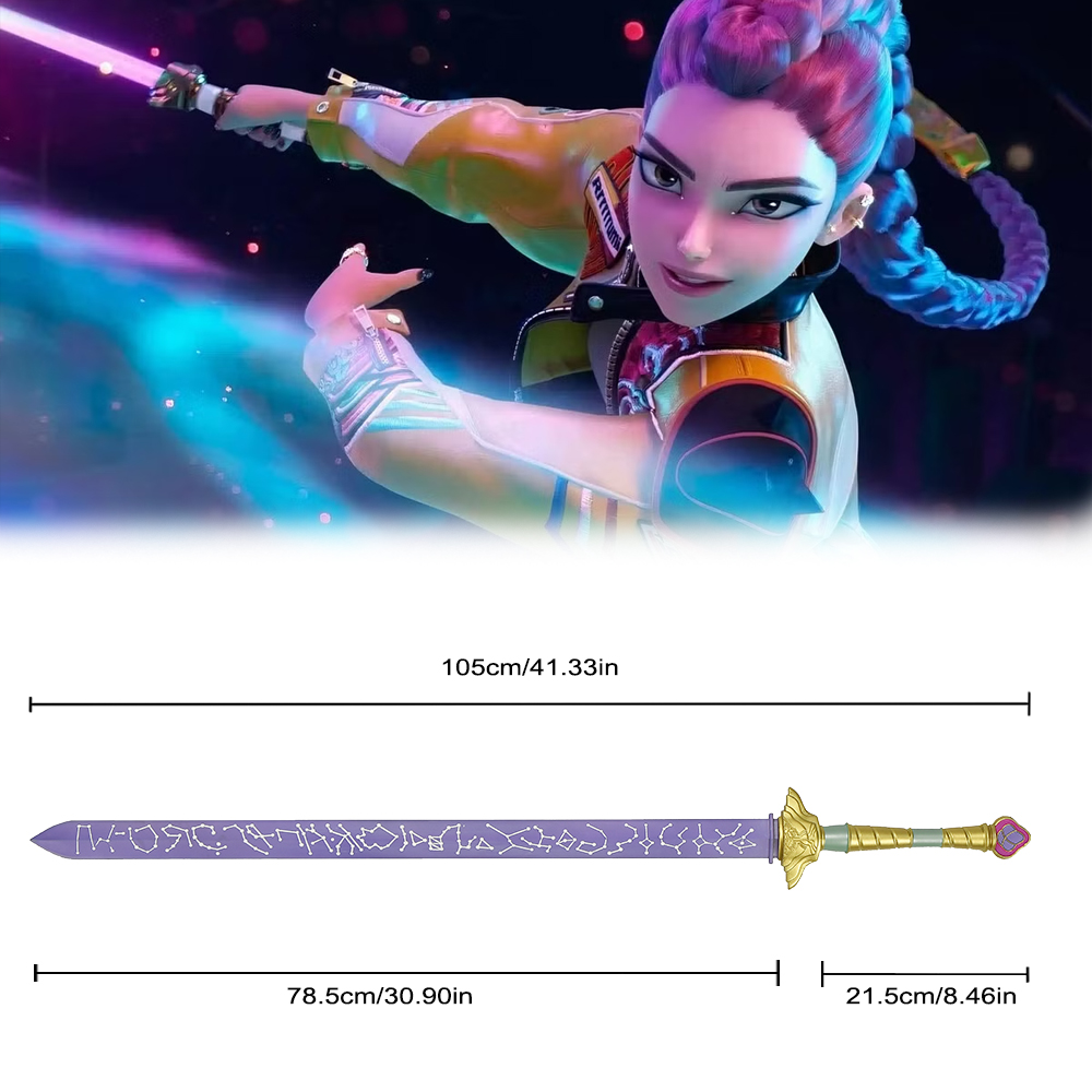 105cm Anime Cosplay Prop Eco-Friendly Safe PU Foam Larp Weapon Rumi K-pop Demon Hunters Saingeom Sword Toy