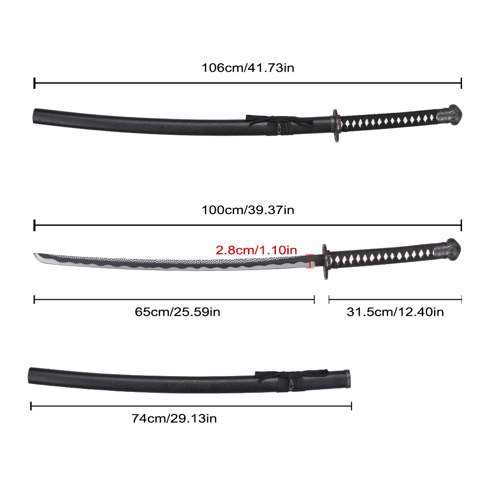 106cm Game Elden Ring Carbon Steel Blade Weapon Replica Moonveil Katana Sword Real Japanese Samurai Metal