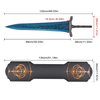48in 3.7kg Video Game Elden Ring Two Handed Sword Fantasy Blue Stainless Steel Blade Dark Moon Greatsword 