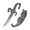 10in Five Colors Decorative Fantasy Stainless Steel Blade Metal Dragon Dagger Knives for Collectible