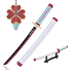 45cm Japanese Anime Demon Slayer Stainless Steel Blade Real Cosplay Prop Mitsuri Kanroji Mini Katana Sword Toy for Kids