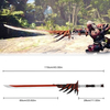 110cm Game Monster Hunter World Iceborne Safe Larp Weapon Replica PU Foam Katana Rathalos Long Sword Toy