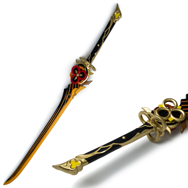 Genshin Impact Chiori Cosplay Weapon Prop PU Foam Uraku Misugiri Katana Sword