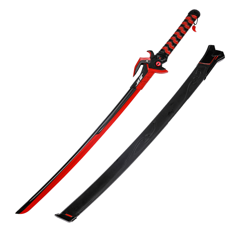 OW Overwatch Metal Weapon Oni Skin Genji Katana Sword Muramasa Replica