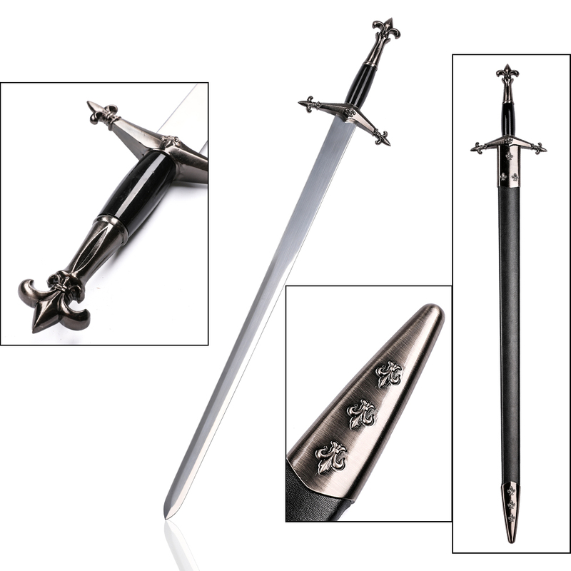 85cm Maid of Orleans Fleur De Lis Decorative Historical Stainless Steel Joan of Arc Sword 