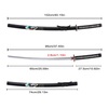 Custom Japanese Style Samurai Real Steel Handmade Traditional Katana Sword with Wood Sheath