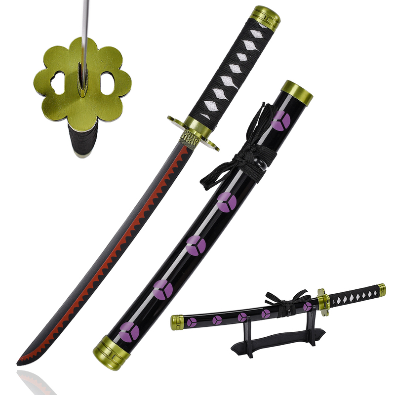 45cm Manga One Piece Weapon Dagger Stainless Steel Blade Roronoa Zoro Mini Katana Shusui Sword Metal Replica