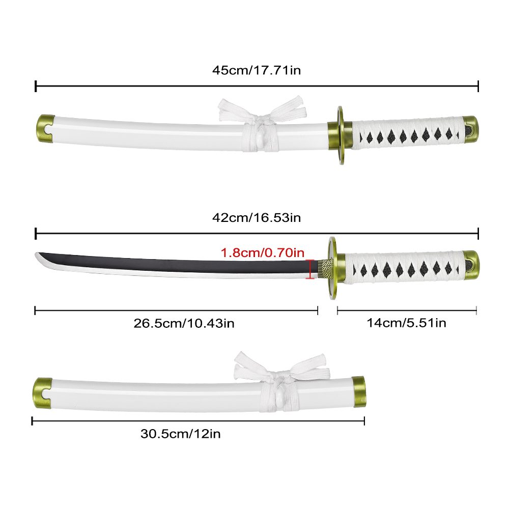 Custom 45cm Japanese Anime One Piece Roronao Zoro Weapon Replica Wado Lchimonji Real Iron Mini Katana Sword