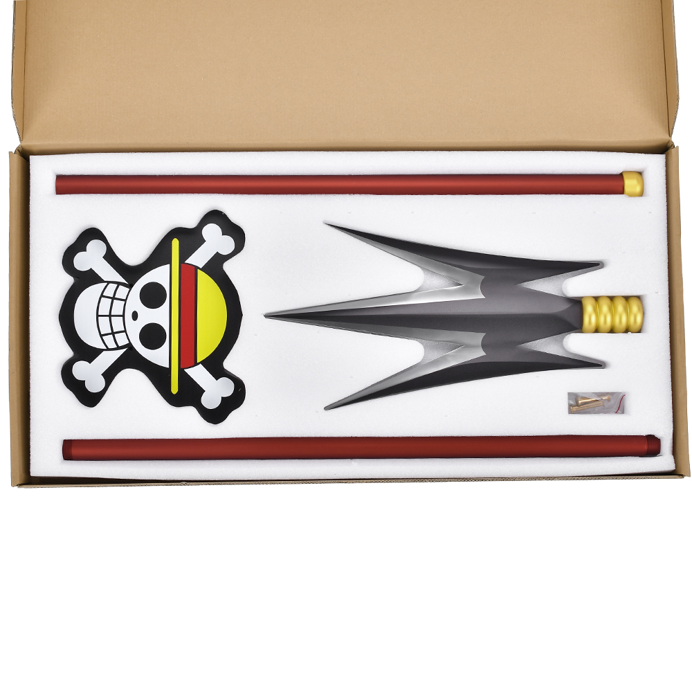 190cm One Piece Anime Mogura 440ss Blade Sword Replica Full Metal Charlotte Katakuri Trident Weapon for Cosplay Prop