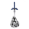 Zelda Blue Master Sword Letter Opener with Stone Display