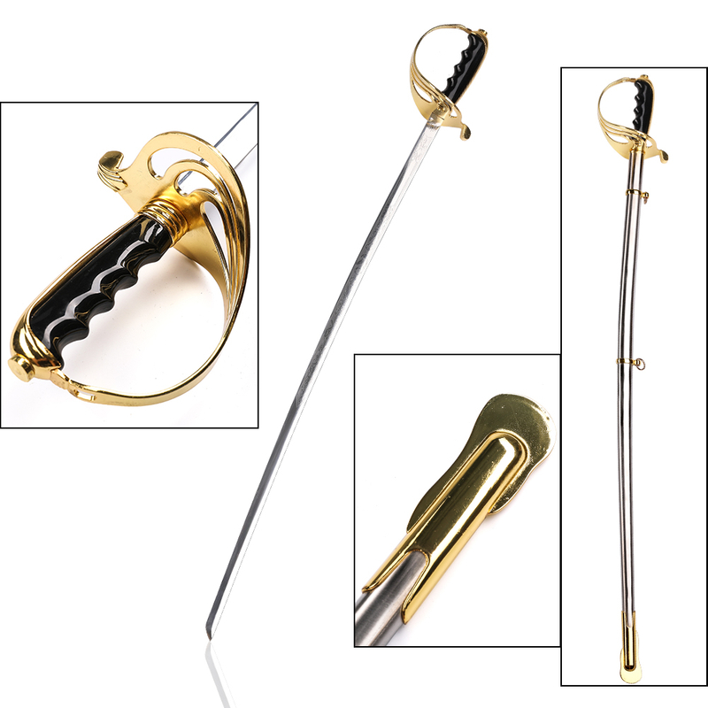 Golden US Army Officer Saber Military Ceremonial Sword Replica 