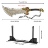 73cm Game GOW God of War Ragnarok Life Size Metal Real Weapon Replica Kratos Blade of Chaos with Wood Display