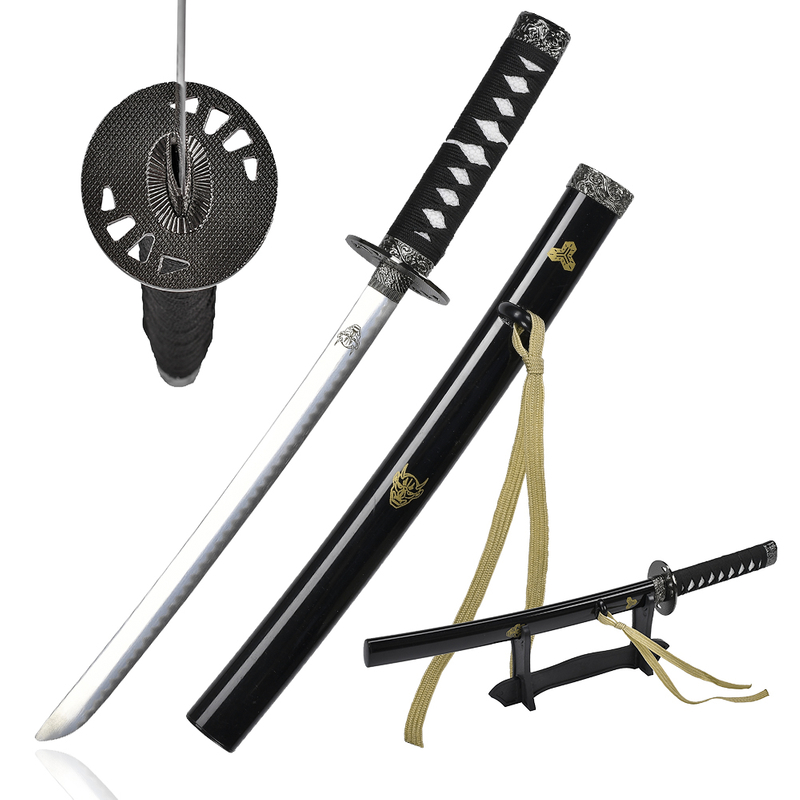 45cm Film TV Kill Bill Stainless Steel Blade Mini Bill Katana Realistic Samurai Toy Swords with Plastic Display