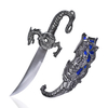 10in Five Colors Decorative Fantasy Stainless Steel Blade Metal Dragon Dagger Knives for Collectible