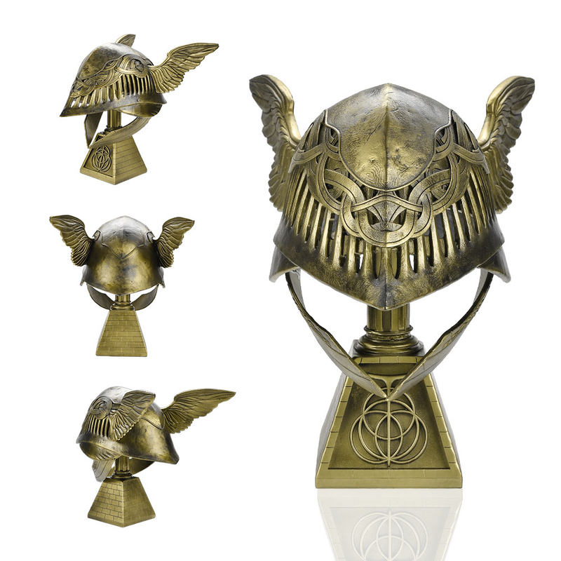 Game Elden Ring Fiberglass Cosplay Prop Replica Life Size Valkyrie Malenia Winged Helmet with Resin Display