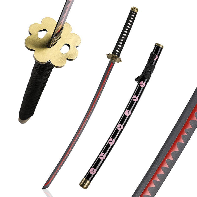 104cm Japanese Anime One Piece Roronoa Zoro Weapon Replica Shusui Carbon Steel Samurai Katana Sword 