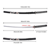 Handmade Weapon Replica Black Water Dragon Katana Sword Carbon Steel Real Japanese Samurai Metal