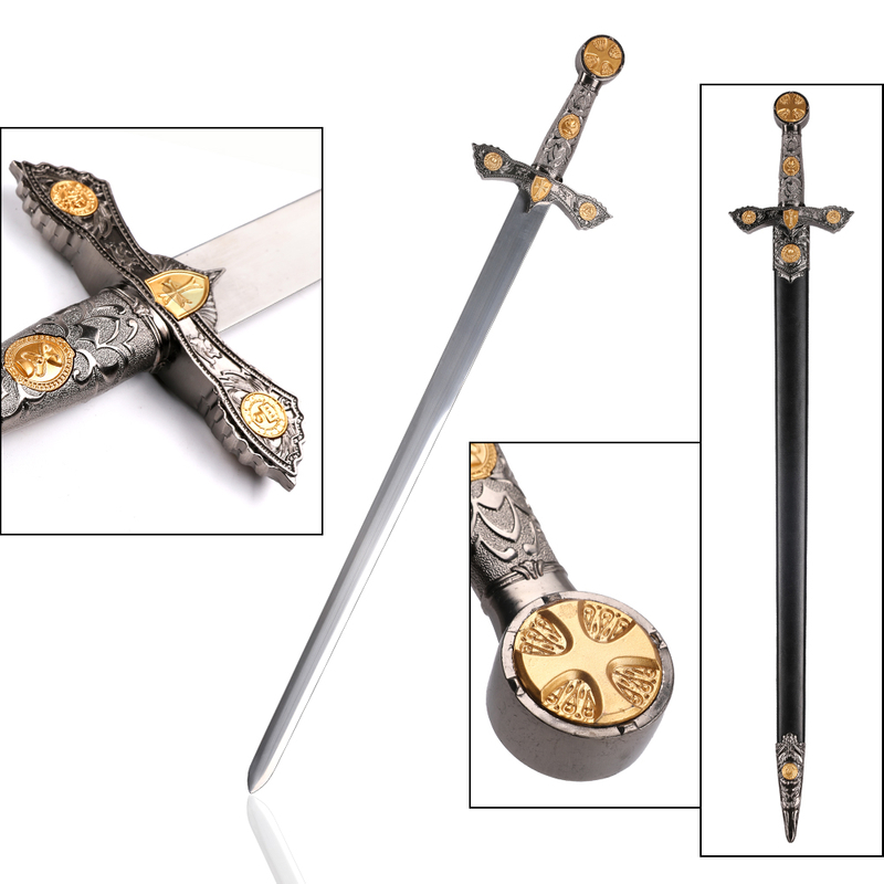 85cm Real Medieval Weapon Crusader Knight Templar Stainless Steel Sword
