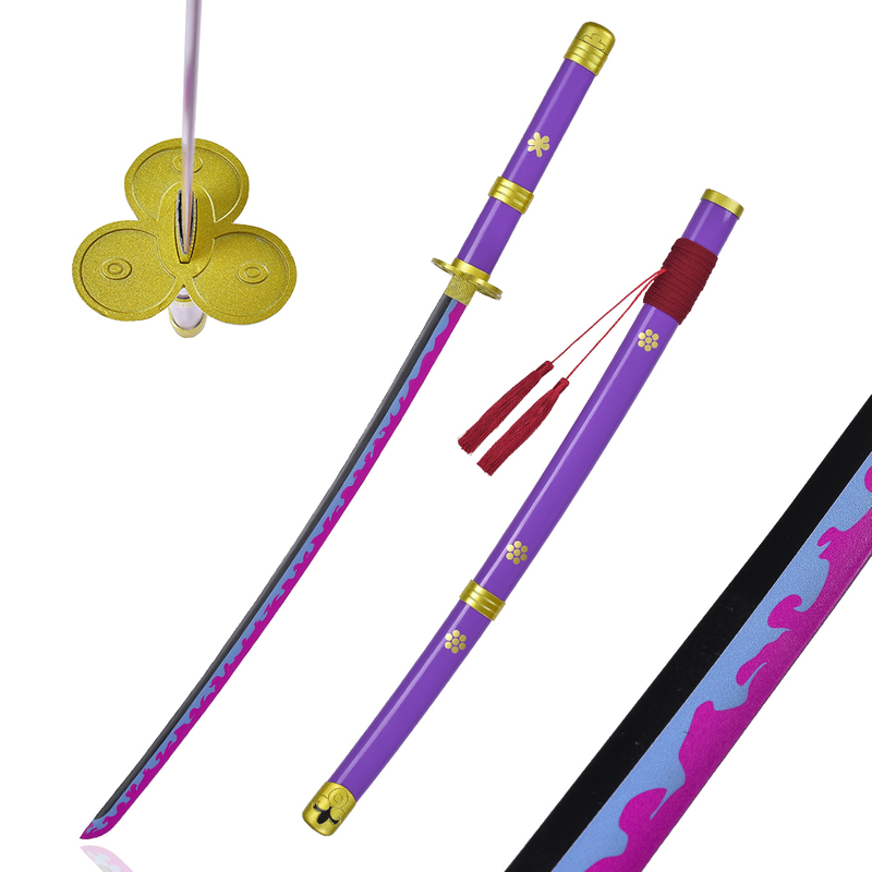 103cm Carbon Steel Weapon Replica Purple Enma Japanese Manga One Piece Original Steel Katana Sword of Zoro