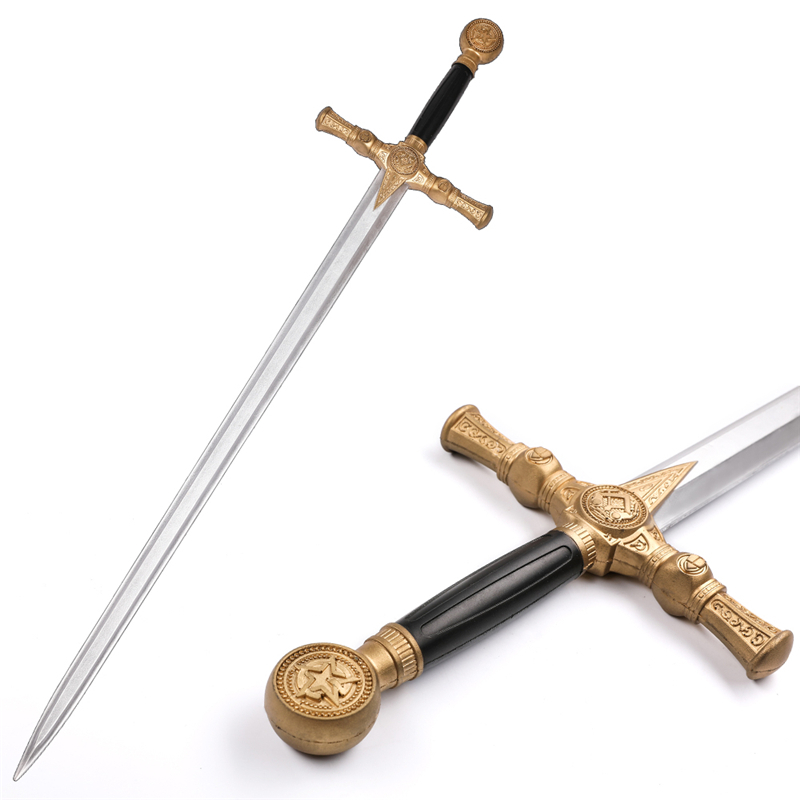 Medieval Masonic Knight Larp Foam Broad Sword