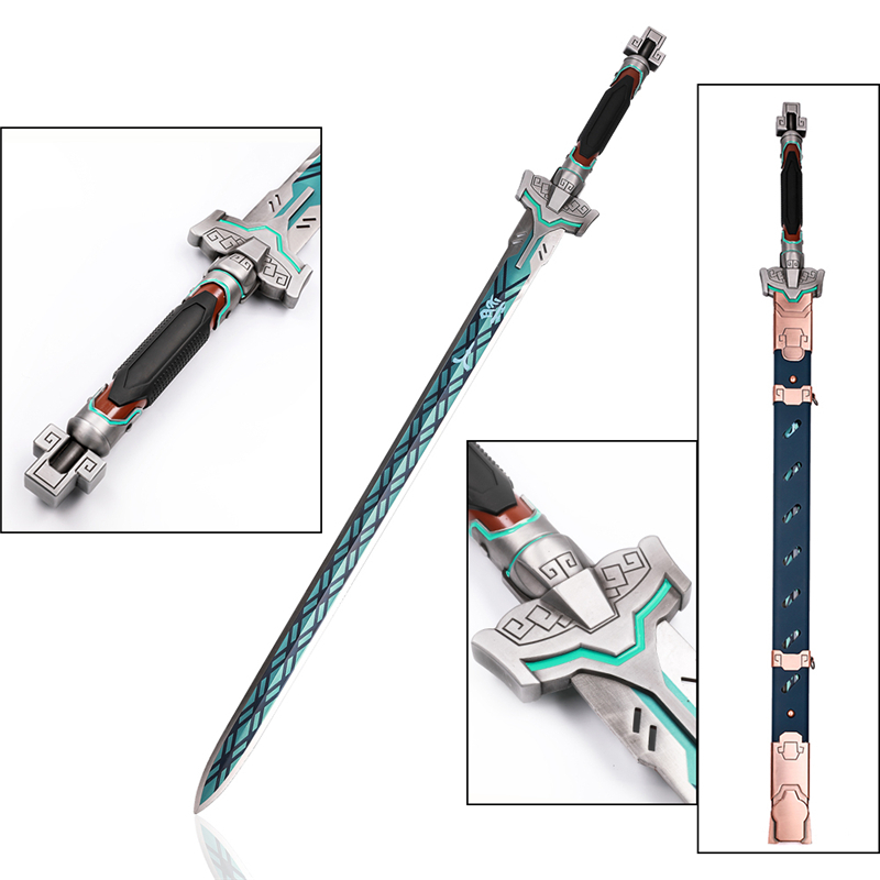 Overwatch Metal Weapon Model Baihu Genji Dragon Blade Real Sword
