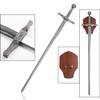 Medieval King Arthur Stainless Steel Blade Excalibur Sword Replica with Wood Plaque