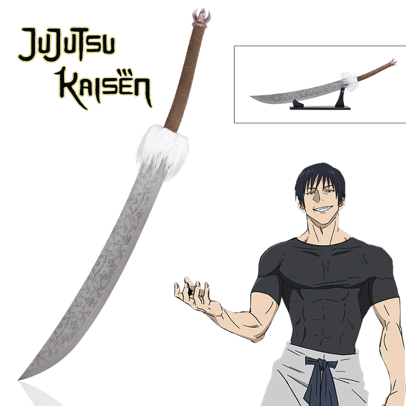 100cm Anime Jujutsu Kaisen JJK Real Wepaon Etched Stainless Steel Blade Toji Fushiguro Split Soul Katana Sword Replica 
