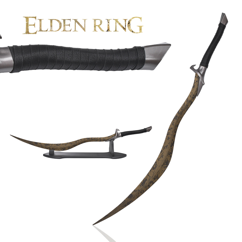 84cm Game Elden Ring Mini Size Weapon Stainless Steel Blade Bloodhound Fang Real Sword Replica for Collection