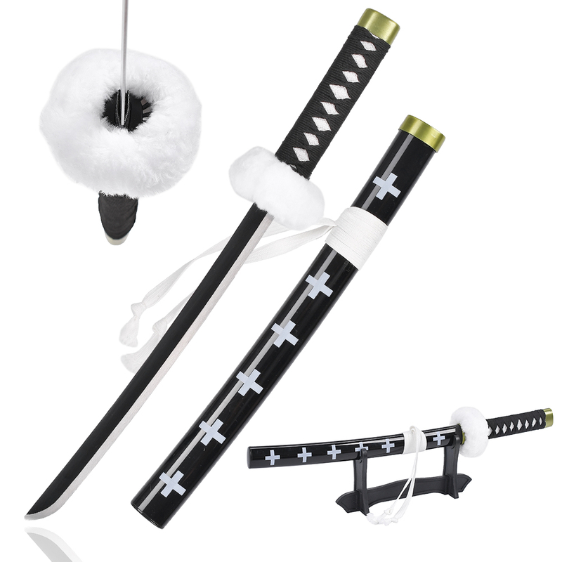 45cm Japanese Anime One Piece Real Iron Weapon Replica Trafalgar Law Kikokou Short Mini Samurai Katana Sword for Boy
