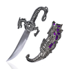 10in Five Colors Decorative Fantasy Stainless Steel Blade Metal Dragon Dagger Knives for Collectible