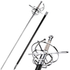 Spanish Renaissance Rapier Fencing Sword With Wire Wrapped Swept Hilt Guard