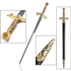 85cm Golden Medieval Weapon Crusader Knight Templar Sword with Sheath