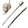Golden CSA Confederate Cavalry Saber Civil War Officer Sword Replica