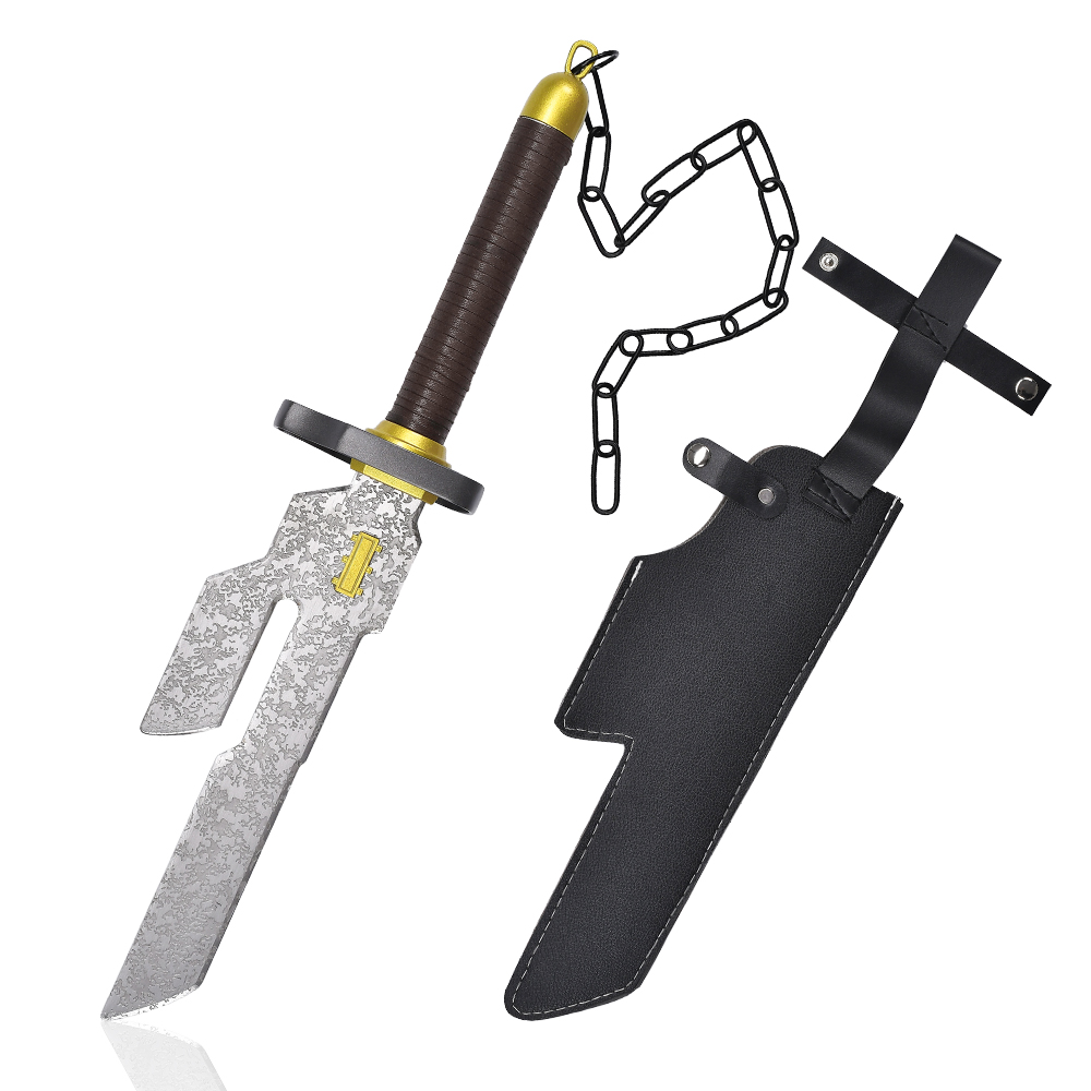 Anime Jujutsu Kaisen Toji Fushiguro Weapon Replica Stainless Steel Balde Inverted Spear of Heaven Sword with Leather Sheath