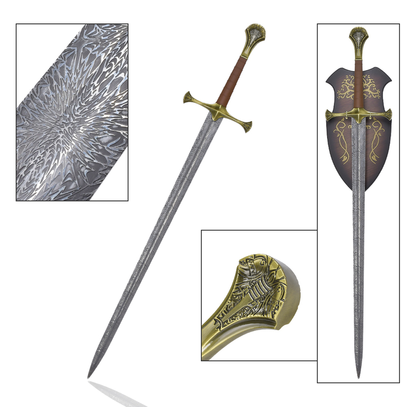 117cm Lord of the Rings Real Weapon Stainless Steel Blade King Elessar Strider Aragorn Anduril Sword Replica 