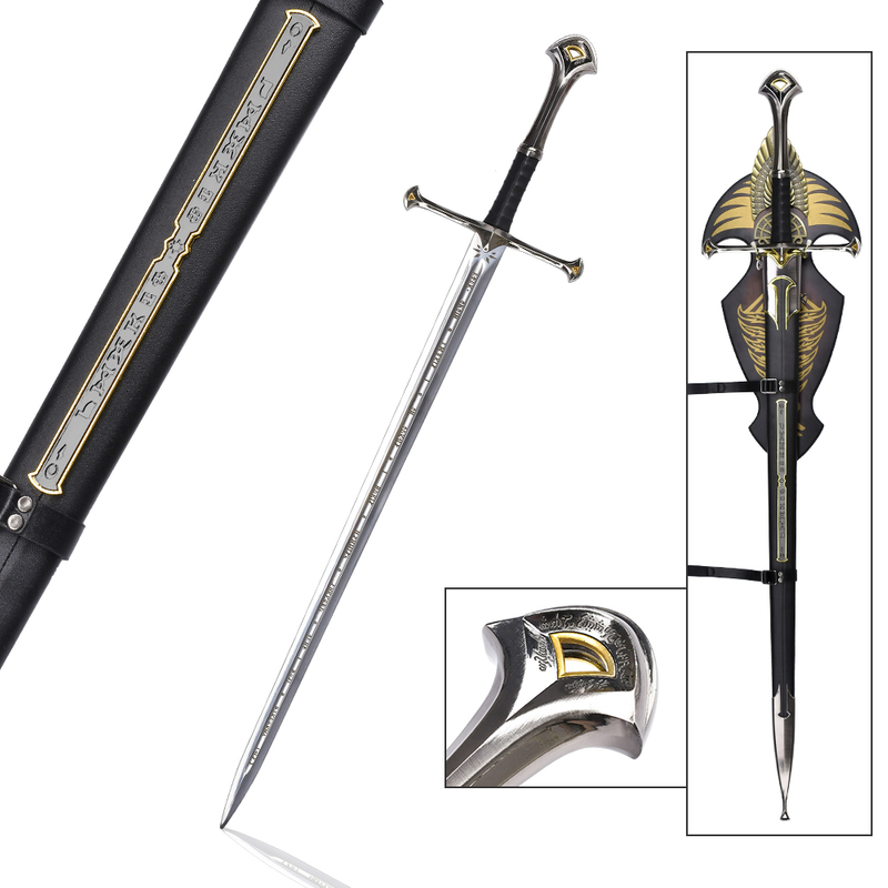 129cm Authentic Lord of the Rings LOTR Narsil Sword 440ss Blade Real Weapon Aragorn Anduril Sword Replica