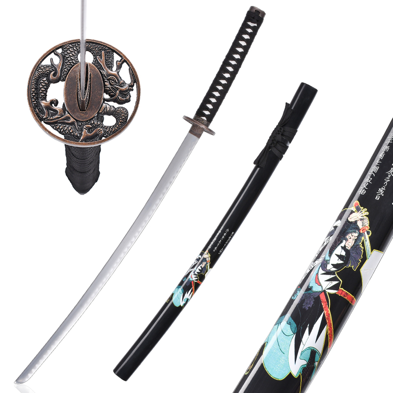 Custom Japanese Style Samurai Real Steel Handmade Traditional Katana Sword with Wood Sheath