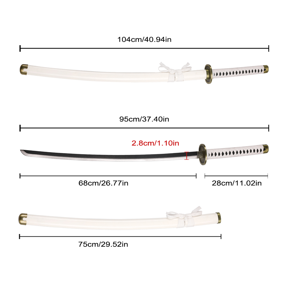 104cm Anime One Piece Carbon Steel Blade Cosplay Weapon Prop Roronao Zoro Wado Ichimonji Japanese Katana Sword 