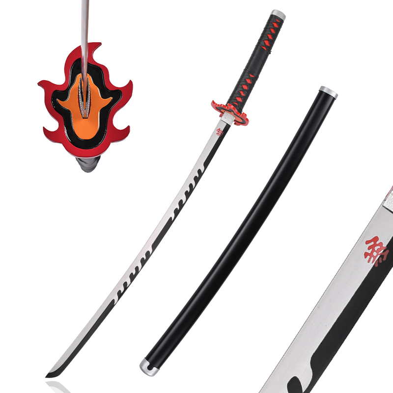 Factory Direct Sale 103cm Anime Demon Slayer Nichirin Blade Carbon Steel Weapon Replica Tanjiro Kamado Real Katana Sword
