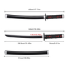 45cm Japanese Anime Demon Slayer Tanto Sword Steel Tanjiro Kamado Nichirin Blade Miniature Real Costume Katana